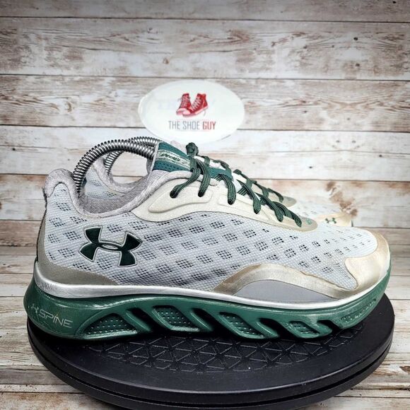 Under Armour Spine Women's Size 8.5 Green /white Running Shoes - Picture 1 of 11